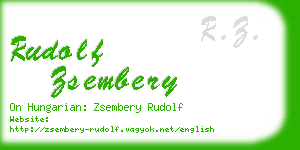 rudolf zsembery business card